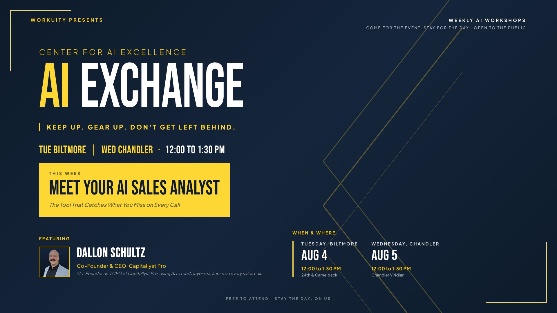 Meet Your AI Sales Analyst — AI Exchange at Workuity Chandler on 2026-08-05