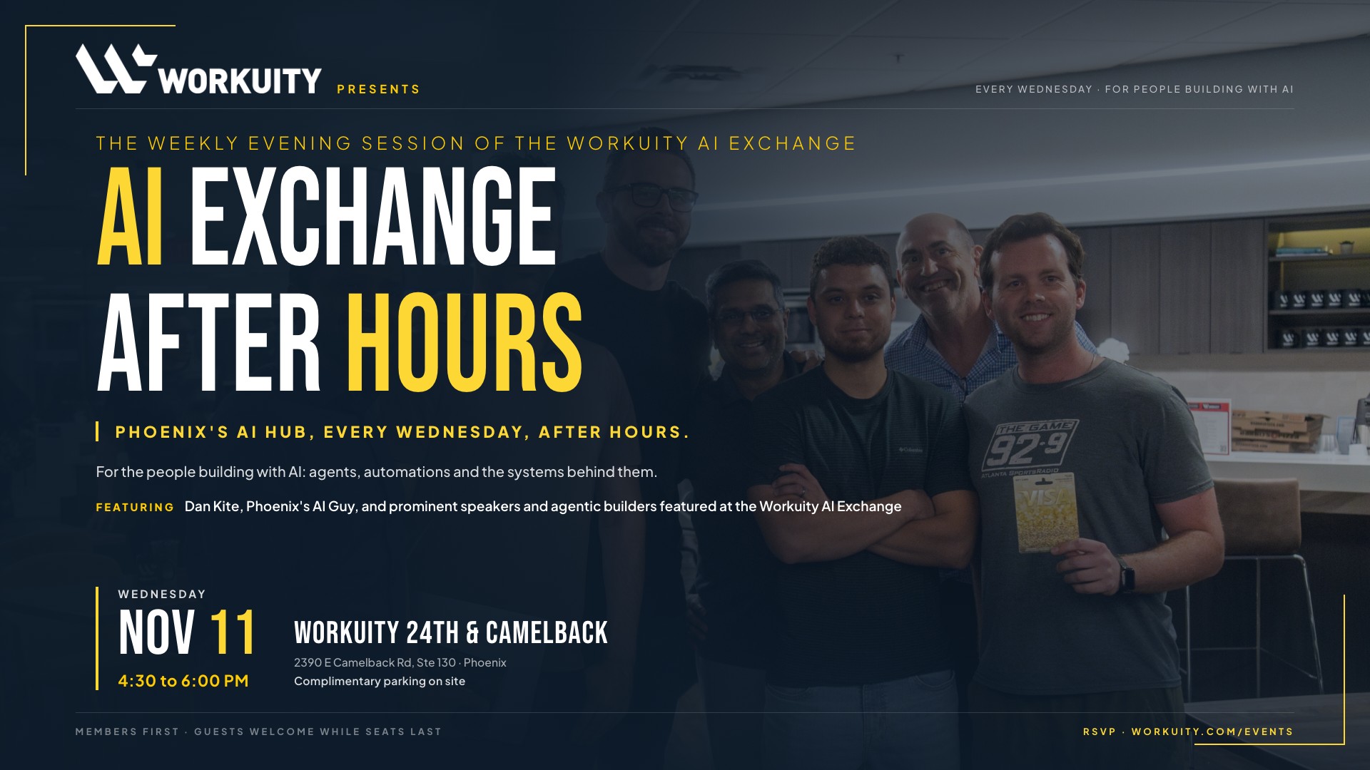 AI Exchange After Hours — Special Event at Workuity Biltmore on Wednesday, November 11